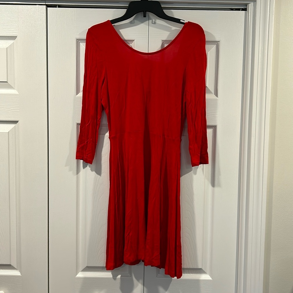 Express red jersey dress